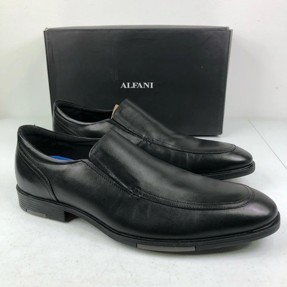 Alfani | Shoes | Alfani Wayde Black Slip On Loafer Shoes  display picture 1